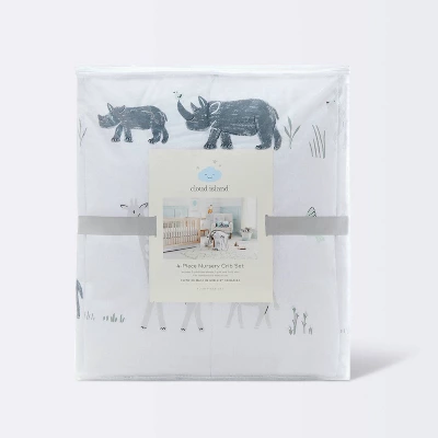 Crib Bedding Set - Two By Two Animals - 4pc - Cloud Island™ 7 Crib Bedding Set - Two By Two Animals - 4pc - Cloud Island™ - Image 5