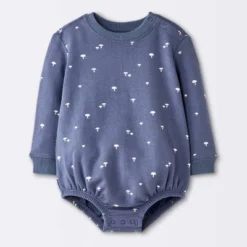 Baby Boys' Mushroom Sweatshirt Romper - Cloud Island™ Navy Blue -My baby GUEST 042bc1a3 ccf6 4987 9b91 e0b60de6016f