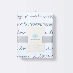 Fitted Crib Sheet I Love You - Cloud Island™ White/Gray -My baby GUEST 0516f64c ca94 498c 9626 c025445bd9b7