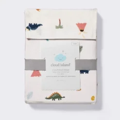 Cotton Fitted Crib Sheet - Dinos - Cloud Island™ -My baby GUEST 069ee5d2 8ddd 47f3 9463 0a43e1eb2cab