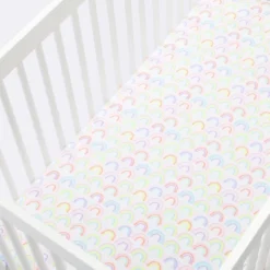 Fitted Crib Sheet Rainbows - Cloud Island™ - White -My baby GUEST 11175772 55ef 42ce 8e86 2caf00f7750f