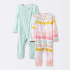 Baby Girls' 2pk Zip Romper - Cloud Island™ -My baby GUEST 1f035297 eb04 47d5 8007 56efe4d860be