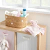 Braided Water Hyacinth With Tufted Embroidery Diaper Caddy Basket - Cloud Island™ -My baby GUEST 219e6581 1a82 4ee3 9ccc 0ea7648a57e2