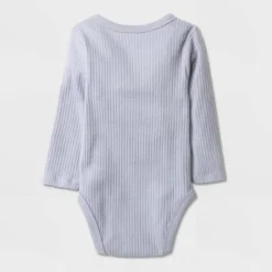 Baby Boys' 3pk Side Snap Long Sleeve Bodysuit - Cloud Island™ Gray