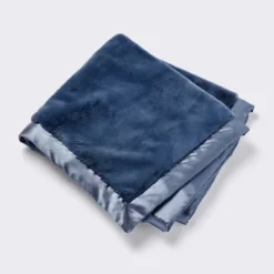 Solid Satin Edge Plush Baby Blanket - Blue Steel - Cloud Island™ -My baby GUEST 303dfe91 c513 4713 961b cb5d13d4270e