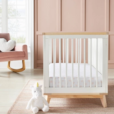 Jersey Fitted Crib Sheet - Pink Hearts And Solid Pink - 2pk - Cloud Island™ 3 Jersey Fitted Crib Sheet - Pink Hearts And Solid Pink - 2pk - Cloud Island™