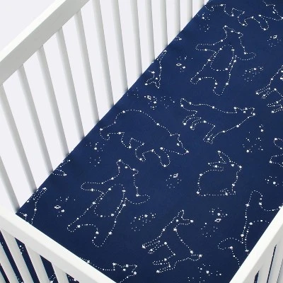 Fitted Crib Sheet Constellation - Cloud Island™ Navy 4 Fitted Crib Sheet Constellation - Cloud Island™ Navy - Image 2