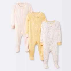 Baby Girls' 3pk Tight Fit Zip-Up Sleep N' Play - Cloud Island™ -My baby GUEST 32f2cf14 c7ee 44d2 bed4 0e5148f651d4