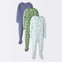 Baby Boys' 3pk Bears Tight Fit Sleep N' Play - Cloud Island™ Blue/Green -My baby GUEST 35f8ea13 9f74 49e0 97e9 2a473bf07e67