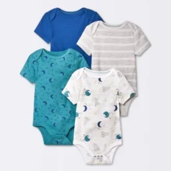 Baby 4pk Short Sleeve Bodysuit - Cloud Island™ Blue -My baby GUEST 38142cdc 1d05 442d ba26 7b8eb58bc361