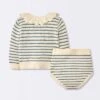 Baby Girls' 2pc Striped Peter Pan Collared Sweater Set - Cloud Island™ Blue -My baby GUEST 38203d7a d3de 42d7 b80f 638b4aa32f1d