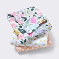 Muslin Swaddle Baby Blanket - Painterly Floral - 3pk - Cloud Island™ -My baby GUEST 389bef48 bee3 4aed 9058 b6877ee187bd