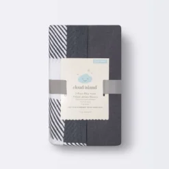 Fitted Playyard Jersey Sheet Gingham - Cloud Island™ - Gray - 2pk -My baby GUEST 3b6f3140 518c 48ea ac7f a96c68d78b1a