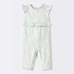 Baby Girls' Long Leg Floral Romper - Cloud Island™ Blue -My baby GUEST 3c8b5624 8490 49a1 a680 d45fcf92e050