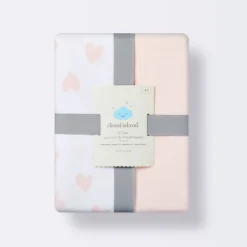 Jersey Fitted Crib Sheet - Pink Hearts And Solid Pink - 2pk - Cloud Island™ 8 Jersey Fitted Crib Sheet - Pink Hearts And Solid Pink - 2pk - Cloud Island™ -My baby GUEST 3fef0b24 f0c2 4955 81a1 6d17aca34553
