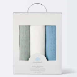 Muslin Swaddle Baby Blanket - Blue Neutrals - 3pk - Cloud Island™ -My baby GUEST 42c58f7d 0c11 439b 93b4 04739621ee7d