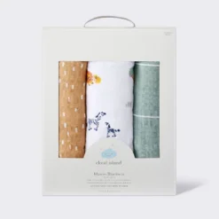 Muslin Swaddle Baby Blanket - Safari Dashes - 3pk - Cloud Island™ -My baby GUEST 49f3853a dd6a 4bca 9e29 68298341fccb