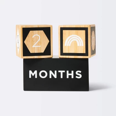 Milestone Blocks - Black And White - Cloud Island™ 3 Milestone Blocks - Black And White - Cloud Island™ - Image 2