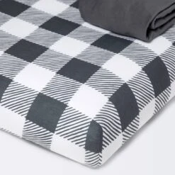Fitted Playyard Jersey Sheet Gingham - Cloud Island™ - Gray - 2pk -My baby GUEST 4b10afd3 9699 4a8d 9d16 f21ad3b57e51