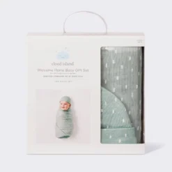 Hospital Muslin Swaddle And Hat Gift Set - 2ct - Green - Cloud Island™ -My baby GUEST 50130afa 15b9 4bc0 b41c 5fb60e38e548