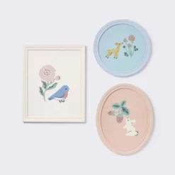 3pk Story Book Floral Framed Wall Art - Cloud Island™ -My baby GUEST 51e0753a d579 4540 b82a 995edd64f502