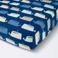Fitted Crib Sheet Whales - Cloud Island™ Navy -My baby GUEST 5293b3b0 c866 4b1e a08d 7dd9289a3489