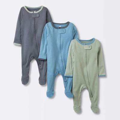 Baby Boys' 3pk Pandas Zip-Up Sleep N' Play - Cloud Island™ Heather Gray 7 Baby Boys' 3pk Pandas Zip-Up Sleep N' Play - Cloud Island™ Heather Gray - Image 5