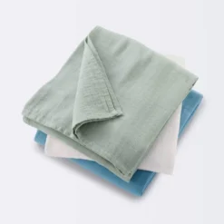 Muslin Swaddle Baby Blanket - Blue Neutrals - 3pk - Cloud Island™ -My baby GUEST 55463c61 627d 4347 a65b 0aed92004115