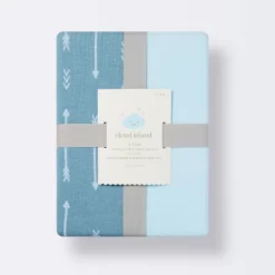 Jersey Fitted Crib Sheet - Blue Arrows And Solid Blue - 2pk - Cloud Island™ -My baby GUEST 5671d205 627a 4abb afba 943d5870fdfa