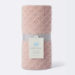 Seed Stitch Pointelle Baby Blanket - Dark Pink - Cloud Island™ -My baby GUEST 56b500c1 747c 4882 b9cb 284ced4b3088