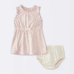 Baby Girls' Floral Printed Dress - Cloud Island™ Cream -My baby GUEST 57f05075 adc4 44a2 9ef6 406be8bb49d6