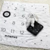Milestone Swaddle Baby Blanket With Felt Frame - Black And White - Cloud Island™ -My baby GUEST 5997bd36 9c1d 4347 9f0a 4a316f341918