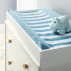 Wipeable Changing Pad Cover - Blue And White Stripes - Cloud Island™ -My baby GUEST 5c0ac18e da73 45f1 9734 c8a3a778d0bb