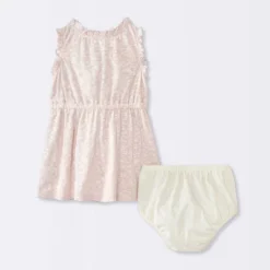 Baby Girls' Floral Printed Dress - Cloud Island™ Cream -My baby GUEST 5c8f215d 78f8 4a4a a7c8 08922a2d12a7