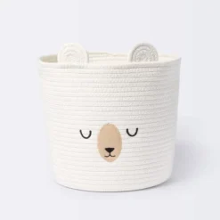 Medium Coiled Rope Round Basket Sleepy Bear - Cream - Cloud Island™ 9 Medium Coiled Rope Round Basket Sleepy Bear - Cream - Cloud Island™ -My baby GUEST 62be5e8c 74ee 4c31 ab9e 027a2e268774