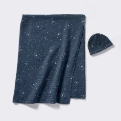 Hospital Muslin Swaddle And Hat Gift Set - 2ct - Blue Stars- Cloud Island™ -My baby GUEST 664f9fbc 70d1 4fc0 a75c 1554d16f837e