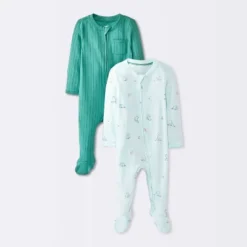 Baby Boys' 2pk Cozy Wide Ribbed Animals Sleep N' Play - Cloud Island™ Blue -My baby GUEST 6df9f6ca 37cb 46f7 97fd cad6e17ce3e8