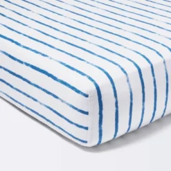Fitted Crib Sheet Stripe - Navy/White - Cloud Island™ -My baby GUEST 719325b4 3f11 403b 8389 521c3aecf77a