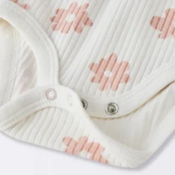 Baby 2pc Floral Wide Ribbed Top & Bottom Set - Cloud Island™ Cream -My baby GUEST 725b7dae 93aa 4521 be43 39682c4a245a