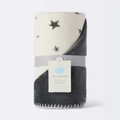 Plush Baby Blanket Gray Stars - Gray - Cloud Island™ -My baby GUEST 738965e3 937a 4830 a786 0f0b0ac6fb6e