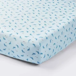 Cotton Fitted Crib Sheet - Whales - Cloud Island™ -My baby GUEST 747fecfc 34e5 4675 9934 4f32a2c97a48