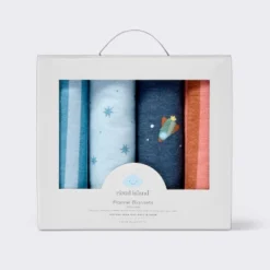 Flannel Baby Blankets - Space - 4pk - Cloud Island™ -My baby GUEST 7547f8e1 3aea 4c84 bdbd 59077595cb76