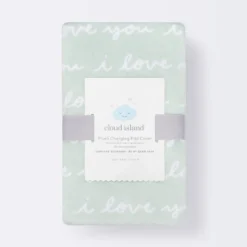 Plush Changing Pad Cover I Love You Script - Cloud Island™ Mint -My baby GUEST 77fb3759 bcda 47f6 b7a2 c077cede8f3c
