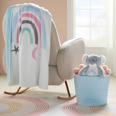 Plush Baby Blanket Rainbow And Stars - Cloud Island™ 3 Plush Baby Blanket Rainbow And Stars - Cloud Island™