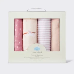 Flannel Baby Blankets - Unicorns - 4pk - Cloud Island™ -My baby GUEST 7bcc2c17 db37 4cce b88b 82ef2baa68b6