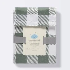 Fitted Crib Sheet - Cloud Island™ Green Gingham -My baby GUEST 7cca822e 601c 4023 aaeb 940cd8793fe8