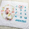 Muslin Blankets With Felt Frame Floral - Cloud Island™ -My baby GUEST 7f054283 b185 44ea b165 013cd0a9dbae