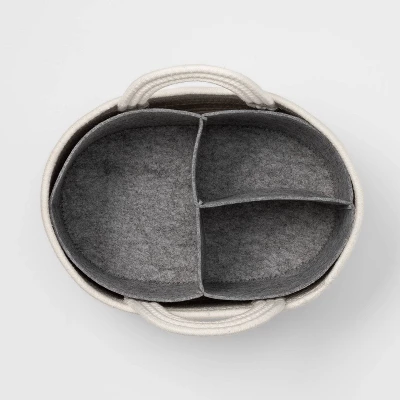 Coiled Rope Diaper Caddy With Dividers - Cloud Island™ Cream 5 Coiled Rope Diaper Caddy With Dividers - Cloud Island™ Cream - Image 3