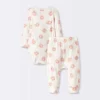 Baby 2pc Floral Wide Ribbed Top & Bottom Set - Cloud Island™ Cream 2 Baby 2pc Floral Wide Ribbed Top & Bottom Set - Cloud Island™ Cream -My baby GUEST 80378152 06be 4618 ab21 8246c64c3493