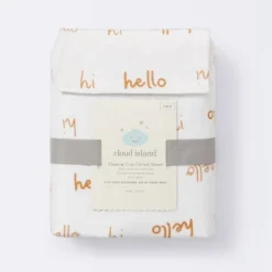 Flannel Fitted Crib Sheet Hello Script - Cloud Island™ 10 Flannel Fitted Crib Sheet Hello Script - Cloud Island™ -My baby GUEST 80d6e418 5617 46b1 a0aa 31ef3d9550b8